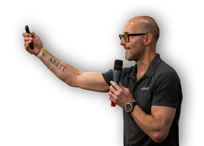 Brian Johnson extending his hand